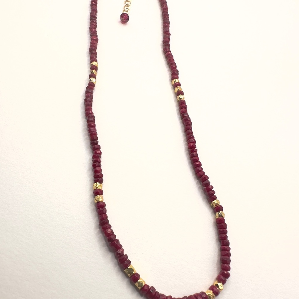 Minimalist Genuine Ruby Handcrafted Necklace - image 2